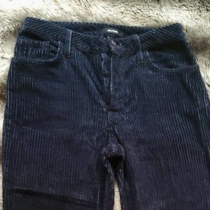 GRLFRND Pants Helena Corduroy Straight Leg Button Fly Blue Women's 26